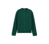 Rundhalspullover TOMMY JEANS "TJM REG CABLE KNIT SWEATER", Herren, Gr. S, grün (velvet grün), Strick, Obermaterial: 100% Baumwolle, regular fit normal, Rundhals, Rippbündchen, Pullover Rundhalspullove
