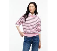 Rundhalspullover TOMMY JEANS "TJW ESSENTIAL CREW SWEATER EXT", Damen, Gr. 3X (54), rosa (pink sugar, stripe), Strick, Obermaterial: 100% Baumwolle, gestreift, normal, Rundhals, Bündchen, Pullover Rund