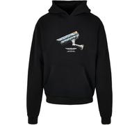 Rundhalspullover "Upscale by Mister Tee Herren CCTV Ultraheavy Oversize Hoodie", Herren, Gr. S, schwarz, 100% Baumwolle, UPSCALE BY MISTER TEE, unifarben, oversize, ohne Ausschnitt, Pullover Rundhalsp