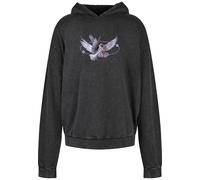 Rundhalspullover "Upscale by Mister Tee Vive la Liberte Oversize Hoody", Herren, Gr. L, acid schwarz, 100% Baumwolle, UPSCALE BY MISTER TEE, unifarben, oversize, ohne Ausschnitt, Pullover Rundhalspull