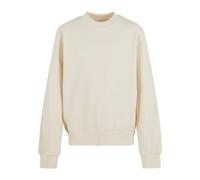 Rundhalspullover URBAN CLASSICS "Urban Classics Boys Light Terry Crew", Jungen, Gr. 110/116, sandweiß, 75% Baumwolle, 25% Polyester, unifarben, normal, Rundhals, Pullover Rundhalspullover (17140928-11