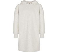 Rundhalspullover URBAN CLASSICS "Urban Classics Damen Girls Oversized Terry Hoody Dress", Mädchen, Gr. 122/128, lightgrau, 65% Baumwolle, 35% Polyester, unifarben, oversize, ohne Ausschnitt, Pullover