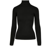 Rundhalspullover URBAN CLASSICS "Urban Classics Damen Ladies Basic Turtleneck Sweater", Damen, Gr. XS, schwarz, 70% Viskose, 30% Polyamid, unifarben, slim fit, amerikanischer Ausschnitt, Pullover Rund
