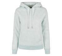 Rundhalspullover URBAN CLASSICS "Urban Classics Damen Ladies Color Melange Hoody", Damen, Gr. M, aqua melange, 65% Baumwolle, 35% Polyester, unifarben, normal, ohne Ausschnitt, Pullover Rundhalspullov