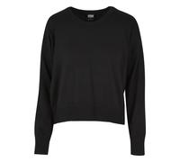 Fleecepullover URBAN CLASSICS "Urban Classics Damen Ladies Eco Viscose Oversized Basic Sweater", Damen, Gr. XXL, schwarz, 52% Viskose, 28% Polyester, 20% Polyamid, unifarben, Rundhals, Sweatshirts Fle