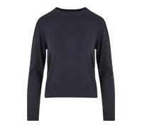 Rundhalspullover URBAN CLASSICS "Urban Classics Damen Ladies Knitted Roundneck Sweater", Damen, Gr. M, blau (navy), 70% Viskose, 30% Polyamid, unifarben, normal, Rundhals, Pullover Rundhalspullover (9