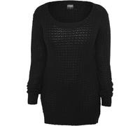 Urban Classics Damen Pullover Ladies Long Wideneck Sweater, Gr. X-Large, Schwarz (Black 7)