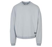 Rundhalspullover URBAN CLASSICS "Urban Classics Herren 80's Crewneck", Herren, Gr. M, weiß (summerblau), 65% Baumwolle, 35% Polyester, unifarben, oversize, Rundhals, Pullover Rundhalspullover (1601096