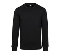 Rundhalspullover URBAN CLASSICS "Urban Classics Herren Basic Terry Crew", Herren, Gr. S, schwarz, 65% Baumwolle, 35% Polyester, unifarben, normal, Rundhals, Pullover Rundhalspullover (74444653-S) schw