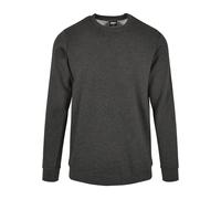 Rundhalspullover URBAN CLASSICS "Urban Classics Herren Basic Terry Crew", Herren, Gr. XXL, charcoal, 65% Baumwolle, 35% Polyester, unifarben, normal, Rundhals, Pullover Rundhalspullover (18864833-XXL)