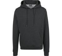 Rundhalspullover URBAN CLASSICS "Urban Classics Herren Basic Terry Hoody", Herren, Gr. M, grau (charcoal), 65% Baumwolle, 35% Polyester, unifarben, normal, ohne Ausschnitt, Pullover Rundhalspullover (