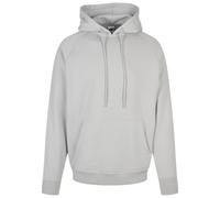 Rundhalspullover URBAN CLASSICS "Urban Classics Herren Blank Hoody", Herren, Gr. XXL, weiß (lightasphalt), 65% Baumwolle, 35% Polyester, unifarben, loose fit, ohne Ausschnitt, Pullover Rundhalspullove