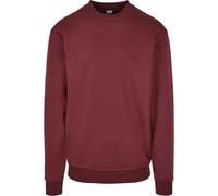 Rundhalspullover URBAN CLASSICS "Urban Classics Herren Crewneck Sweatshirt", Herren, Gr. 3XL, cherry, 65% Baumwolle, 35% Polyester, unifarben, loose fit, Rundhals, Pullover Rundhalspullover (99578428-
