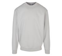Rundhalspullover URBAN CLASSICS "Urban Classics Herren Crewneck Sweatshirt", Herren, Gr. 3XL, lightasphalt, 65% Baumwolle, 35% Polyester, unifarben, loose fit, Rundhals, Pullover Rundhalspullover (870