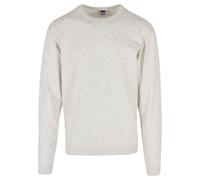 Rundhalspullover URBAN CLASSICS "Urban Classics Herren Eco Mix Sweater", Herren, Gr. XL, weiß (lightgrau), 52% Viskose, 28% Polyester, 20% Polyamid, unifarben, normal, Rundhals, Pullover Rundhalspullo