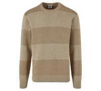 Urban Classics Herren Sweatshirt Heavy Oversized Striped Sweatshirt warmsand/wetsand M