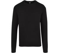 Rundhalspullover URBAN CLASSICS "Urban Classics Herren Heavy Oversized Sweater", Damen, Gr. L, schwarz, 100% Baumwolle, unifarben, normal, Rundhals, Pullover Rundhalspullover (96039564-L) schwarz