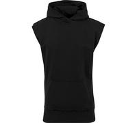Rundhalspullover URBAN CLASSICS "Urban Classics Herren Open Edge Sleeveless Hoody", Herren, Gr. XL, schwarz, 100% Baumwolle, unifarben, normal, ohne Ausschnitt, Pullover Rundhalspullover (13699704-XL)