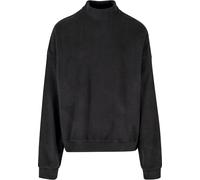 Rundhalspullover URBAN CLASSICS "Urban Classics Herren Oversized Polar Fleece Crew", Herren, Gr. L, schwarz, 100% Polyester, unifarben, oversize, herzförmiger Ausschnitt, Pullover Rundhalspullover (39
