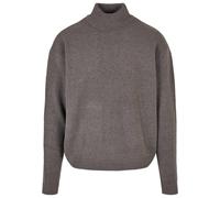 Rundhalspullover URBAN CLASSICS "Urban Classics Herren Oversized Roll Neck Sweater", Herren, Gr. 5XL, asphalt, 85% Polyacryl, 13% Polyester, 2% Elasthan, unifarben, oversize, Rundhals, Pullover Rundha