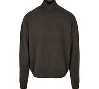 Rundhalspullover URBAN CLASSICS "Urban Classics Herren Oversized Roll Neck Sweater", Herren, Gr. S, schwarzbird, 85% Polyacryl, 13% Polyester, 2% Elasthan, unifarben, oversize, Rundhals, Pullover Rund