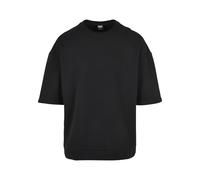 Rundhalspullover URBAN CLASSICS "Urban Classics Herren Oversized Short Sleeve Crew", Herren, Gr. S, schwarz, 65% Baumwolle, 35% Polyester, unifarben, oversize, Rundhals, Pullover Rundhalspullover (449