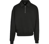Rundhalspullover URBAN CLASSICS "Urban Classics Herren Shirt Collar Crew", Herren, Gr. S, schwarz, 65% Baumwolle, 35% Polyester, unifarben, oversize, amerikanischer Ausschnitt, Pullover Rundhalspullov