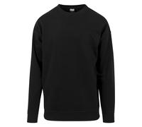 Rundhalspullover URBAN CLASSICS "Urban Classics Herren Sweat Crewneck", Herren, Gr. 5XL, schwarz, 63% Baumwolle, 37% Polyester, unifarben, oversize, Rundhals, Pullover Rundhalspullover (16692809-5XL)