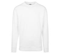 Rundhalspullover URBAN CLASSICS "Urban Classics Herren Sweat Crewneck", Herren, Gr. M, weiß, 63% Baumwolle, 37% Polyester, unifarben, Rundhals, Sweatshirts Rundhalspullover (27354239-M) weiß