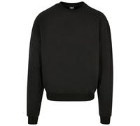 Rundhalspullover URBAN CLASSICS "Urban Classics Herren Ultra Heavy Crew", Damen, Gr. 3XL, schwarz, 100% Baumwolle, unifarben, oversize, Rundhals, Pullover Rundhalspullover (57639211-XXXL) schwarz