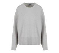 Rundhalspullover URBAN CLASSICS "Urban Classics Ladies Soft Oversized Sweater", Damen, Gr. 3XL, lightasphalt, 76% Polyester, 10% Polyacryl, 8% Polyamid, 6% Elasthan, unifarben, oversize, Rundhals, Pul