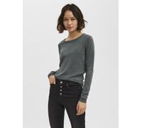 Vero Moda Damen Rundhalspullover VMCARE STRUCTURE LS O-NECK BLOU NOOS Regular Fit L Balsamgrün