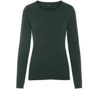 Rundhalspullover VERO MODA "VMCARE STRUCTURE LS O-NECK BLOUSE", Damen, Gr. L, grün (pine grove), Strick, Obermaterial: 100% Baumwolle, Strukturmuster, unifarben, figurbetont hüftbedeckend, Rundhals, P
