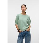 VERO MODA Damen VMDOFFY 2/4 O-Neck GA NOOS Pullover, Birds Egg Green/Detail:Melange, XS