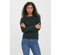 Rundhalspullover VERO MODA "VMDOFFY LS O-NECK BLOUSE GA NOOS", Damen, Gr. XS, grün (pine grove melange), Strick, Obermaterial: 94% Polyester, 3% Elasthan, 3% Nylon, meliert, regular fit normal, Rundha