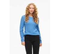 Vila Strickpullover mit gerippten Abschlüssen Modell 'dalo' in Blau, Größe XL
