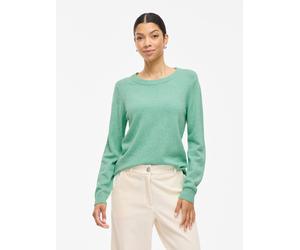 Rundhalspullover VILA "VIRIL O-NECK L/S KNIT TOP - NOOS", Damen, Gr. XL, grün (winter grün detail:melange), Feinstrick, Obermaterial: 50% Viskose, 27% Nylon, 23% Polyester, meliert, regular fit normal
