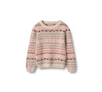 Rundhalspullover WHEAT "WHEAT Jacquard Pullover Olga", Jungen, Gr. 104, bunt (multi), 100% Baumwolle, mehrfarbig, normal, Rundhals, Pullover Rundhalspullover (84661214-104) multi