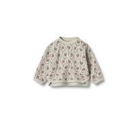 Rundhalspullover WHEAT "WHEAT Sweatshirt L/S Emery", Mädchen, Gr. 92, rosa (slightly grün flowers), 95% Baumwolle (Bio), 5% Elasthan, normal, Rundhals, Pullover Rundhalspullover (75398233-92) slightly