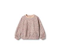 Rundhalspullover WHEAT "WHEAT Sweatshirt L/S Lia", Mädchen, Gr. 98, rose dust flowers, 95% Baumwolle (Bio), 5% Elasthan, normal, Rundhals, Pullover Rundhalspullover (79774703-98) rose dust flowers