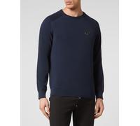 Rundhalspullover PHILIPP PLEIN "Rundhalspullover", Herren, Gr. XS, 24, navy, Obermaterial: 80% Baumwolle, 20% Wolle, Pullover Rundhalspullover (11285458-XS) 24, navy