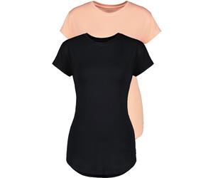 Rundhalsshirt ALIFE & KICKIN "Damen AriAK", Damen, Gr. XXL, schwarz (schwarz, mellow peach), 95% Viskose, 5% Elasthan, Shirts Rundhalsshirt (49952244-XXL) schwarz, mellow peach