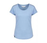 Rundhalsshirt ALIFE & KICKIN "Damen EiraAK P Kurzarmshirt, Shirt", Damen, Gr. XS, block, fjord, 100% Baumwolle (Bio), Shirts Rundhalsshirt, leichtes Print Sommer-Top aus Bio-Baumwolle mit weitem U-Aus
