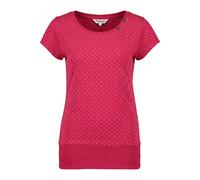Rundhalsshirt ALIFE & KICKIN, Damen, Gr. XXL, pink (fuchsia), 65% Baumwolle, 35% Polyester, Rundhals, Shirts Rundhalsshirt, Kurzarm mit Polka-Dot-Allover-Print, Scoop-Neck und Rippbund (96185907-XXL) 