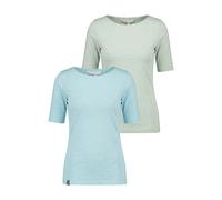 Rundhalsshirt ALIFE & KICKIN "Damen HildeAK A Kurzarmshirt, Shirt", Damen, Gr. S, ice, fresh mint, 100% Baumwolle (Bio), Shirts Rundhalsshirt, leichtes Sommer-Top aus Bio-Baumwolle mit Halbarm (140088