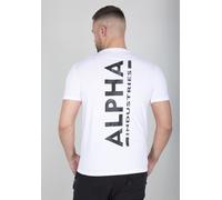 Alpha Industries Herren Backprint Print T-Shirt, White/Black Camo, XXL
