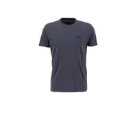 Rundhalsshirt ALPHA INDUSTRIES "Backprint T", Herren, Gr. 3XL, grauschwarz, schwarz, Single Jersey, Obermaterial: 100% Baumwolle, bedruckt, regular fit normal, Rundhals, Shirts Rundhalsshirt (81918959