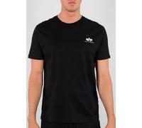 Rundhalsshirt ALPHA INDUSTRIES "Backprint T", Herren, Gr. S, schwarz, Single Jersey, Obermaterial: 80% Baumwolle, 20% Polyester, bedruckt, regular fit normal, Rundhals, Shirts Rundhalsshirt (98429861-