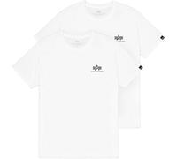 Alpha Industries Basic Small Logo T-Shirt 2 Pack Größe 3XL Weiß