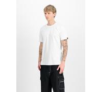 Rundhalsshirt ALPHA INDUSTRIES "Label T BP", Damen, Gr. XXL, weiß, Single Jersey, Obermaterial: 100% Baumwolle, bedruckt, regular fit normal, Rundhals, Shirts Rundhalsshirt (73350503-XXL) weiß